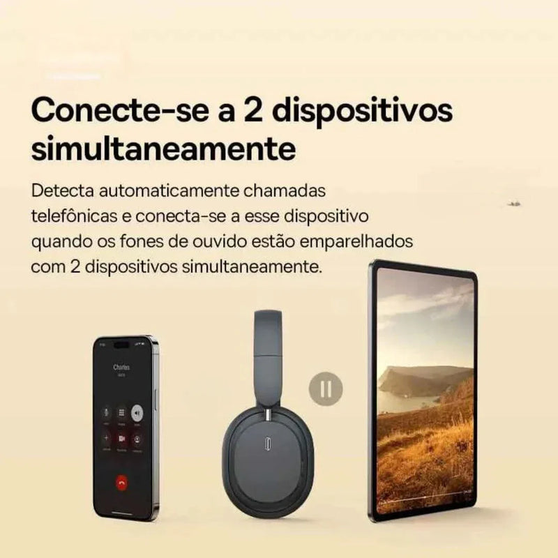 Headphones Bluetooth Over-Ear HarmonyMax – 70h de Bateria